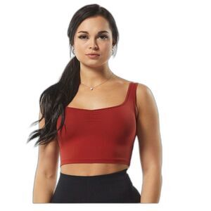 Alphalete Women's Ultrasoft Square Neck Tank Cherry Size Small